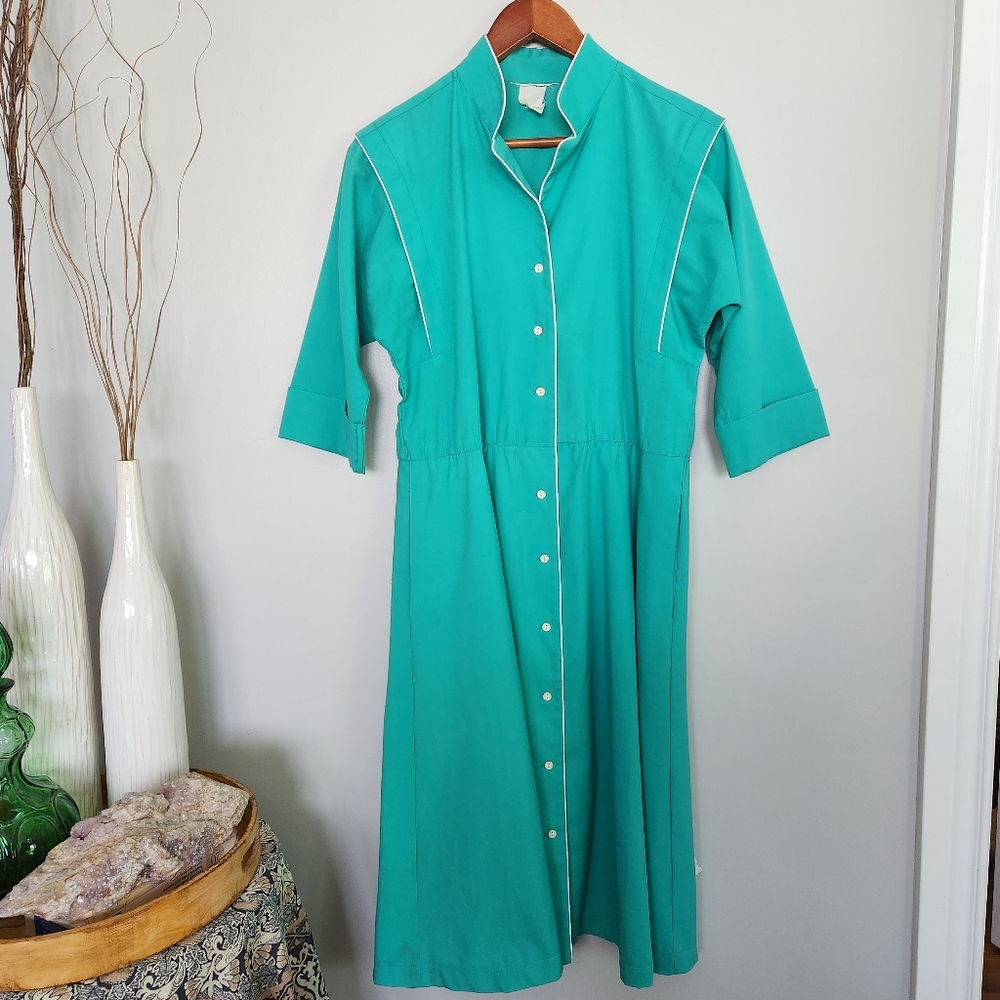 Vintage Mint Dress- quarter sleeve